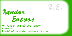 nandor eotvos business card